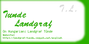tunde landgraf business card